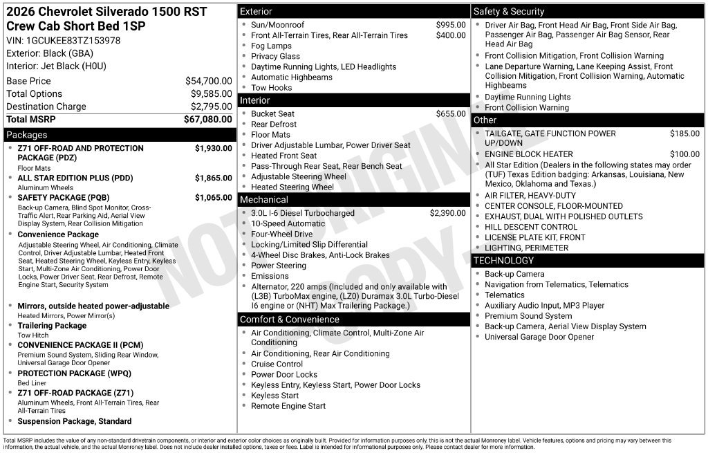 New 2026 Chevrolet Silverado 1500 RST AWD/4WD image 47