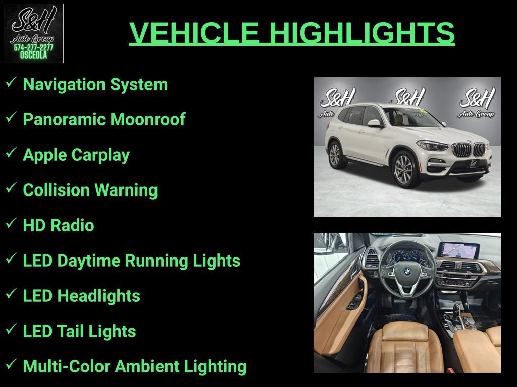 Used 2019 BMW X3 xDrive30i w/ Premium Package AWD/4WD image 3