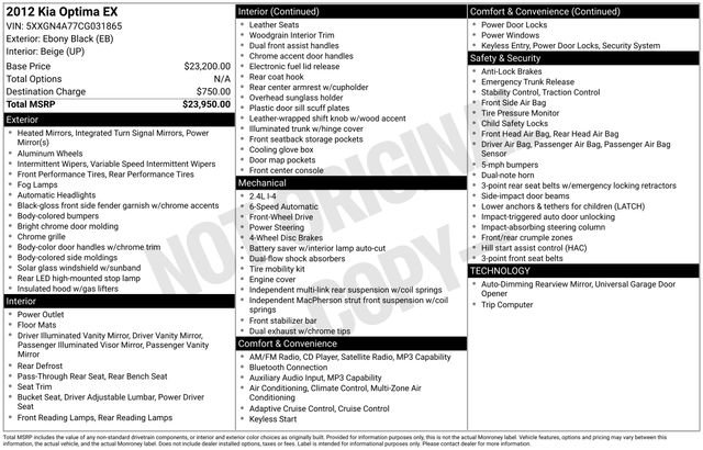Used 2012 Kia Optima EX image 5