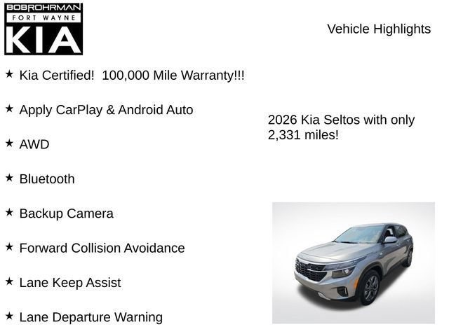 Certified 2026 Kia Seltos LX AWD/4WD image 7