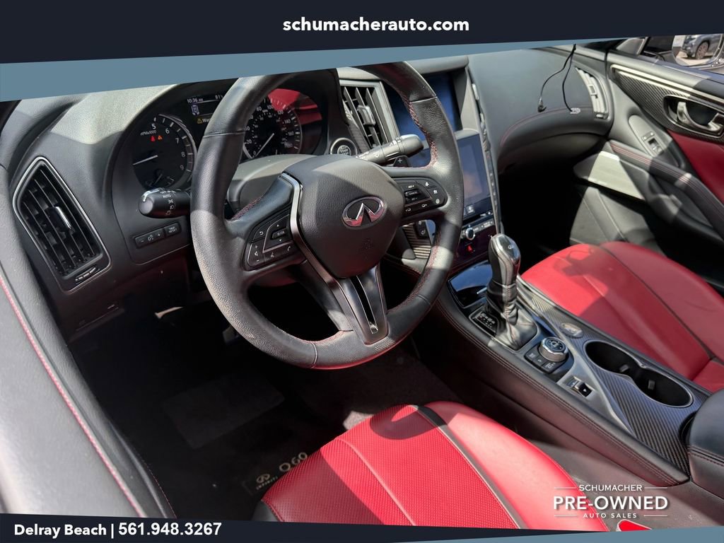 Used 2021 INFINITI Q60 Red Sport 400 w/ Carbon Fiber Package RWD image 12