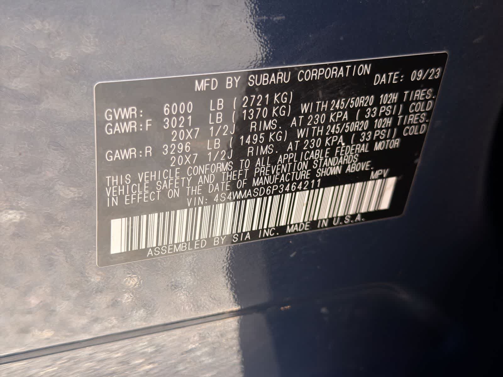 Certified 2023 Subaru Ascent Limited AWD/4WD image 36