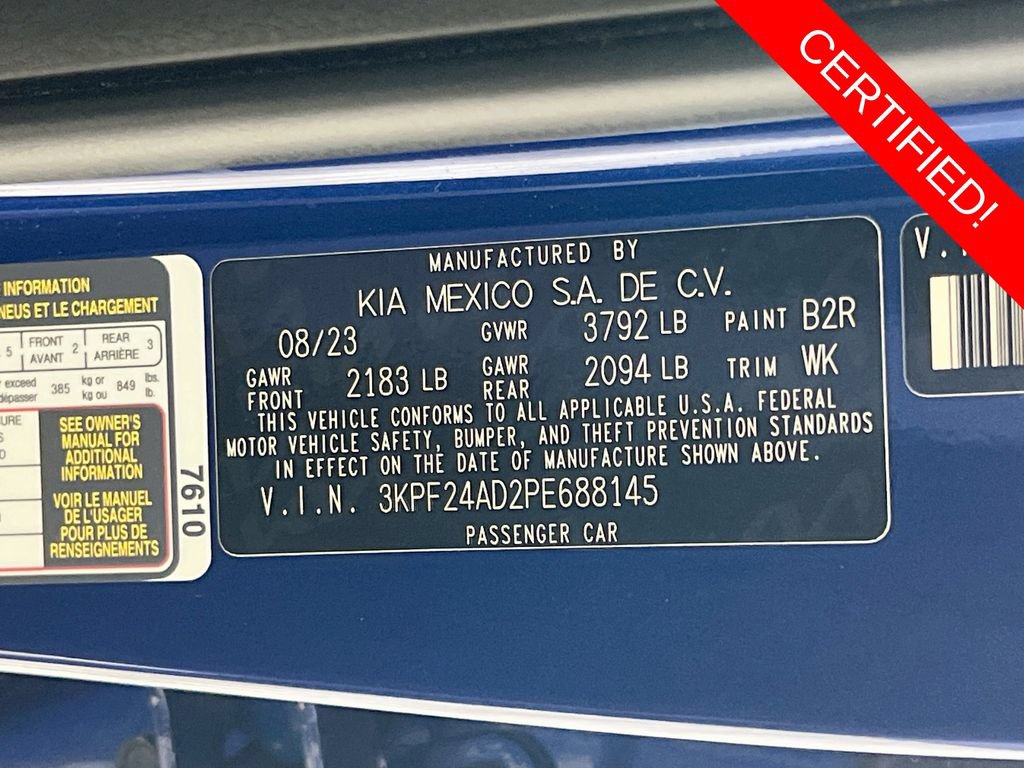 Certified 2023 Kia Forte LXS FWD image 30