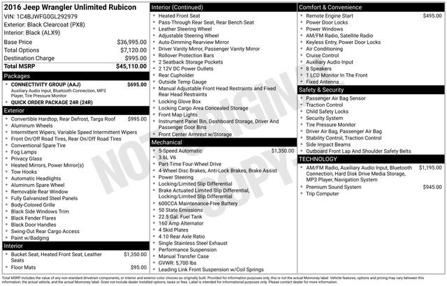 Used 2016 Jeep Wrangler Unlimited Rubicon w/ Connectivity Group image 5