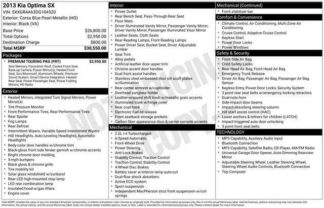 Used 2013 Kia Optima SX w/ Premium Touring Pkg FWD image 6