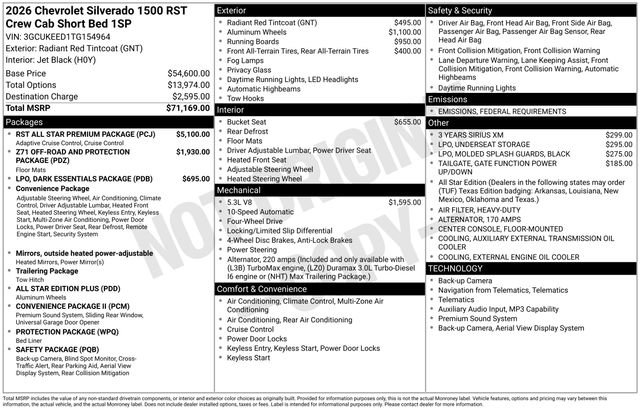 New 2026 Chevrolet Silverado 1500 RST w/ RST All Star Premium Package image 4