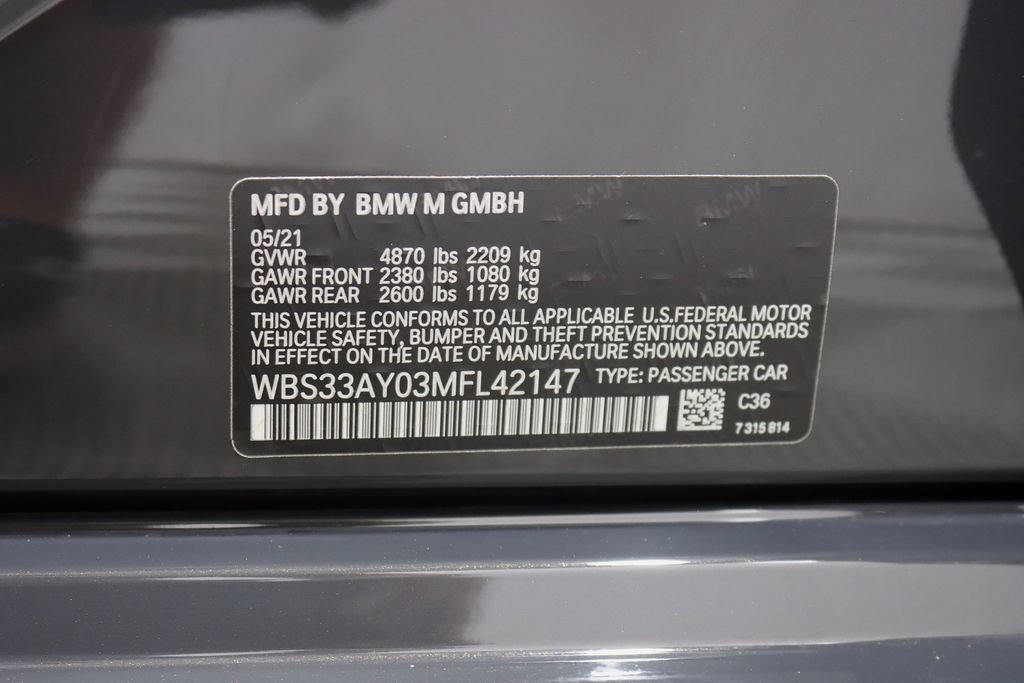 Used 2021 BMW M3 Competition w/ Executive Package RWD image 49