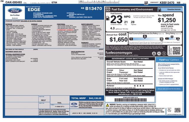 Used 2019 Ford Edge Titanium AWD/4WD image 19
