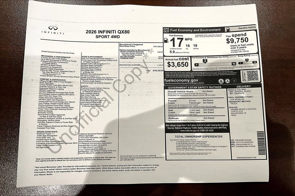 Used 2026 INFINITI QX80 4WD w/ Sport Exterior Package image 33