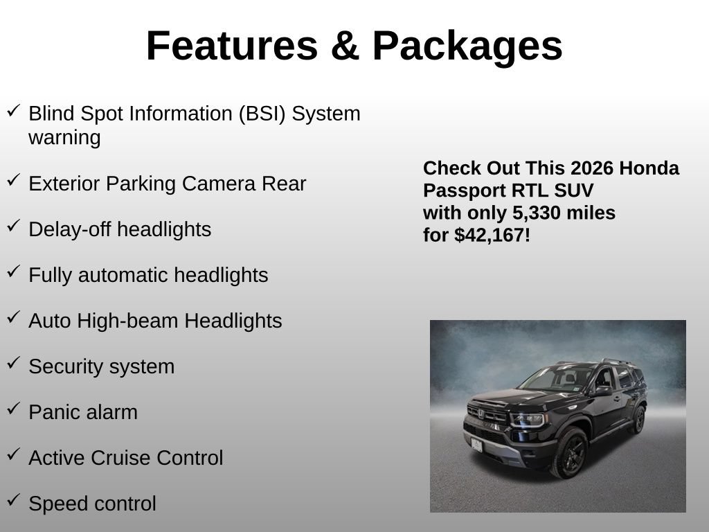 Certified 2026 Honda Passport RTL image 20