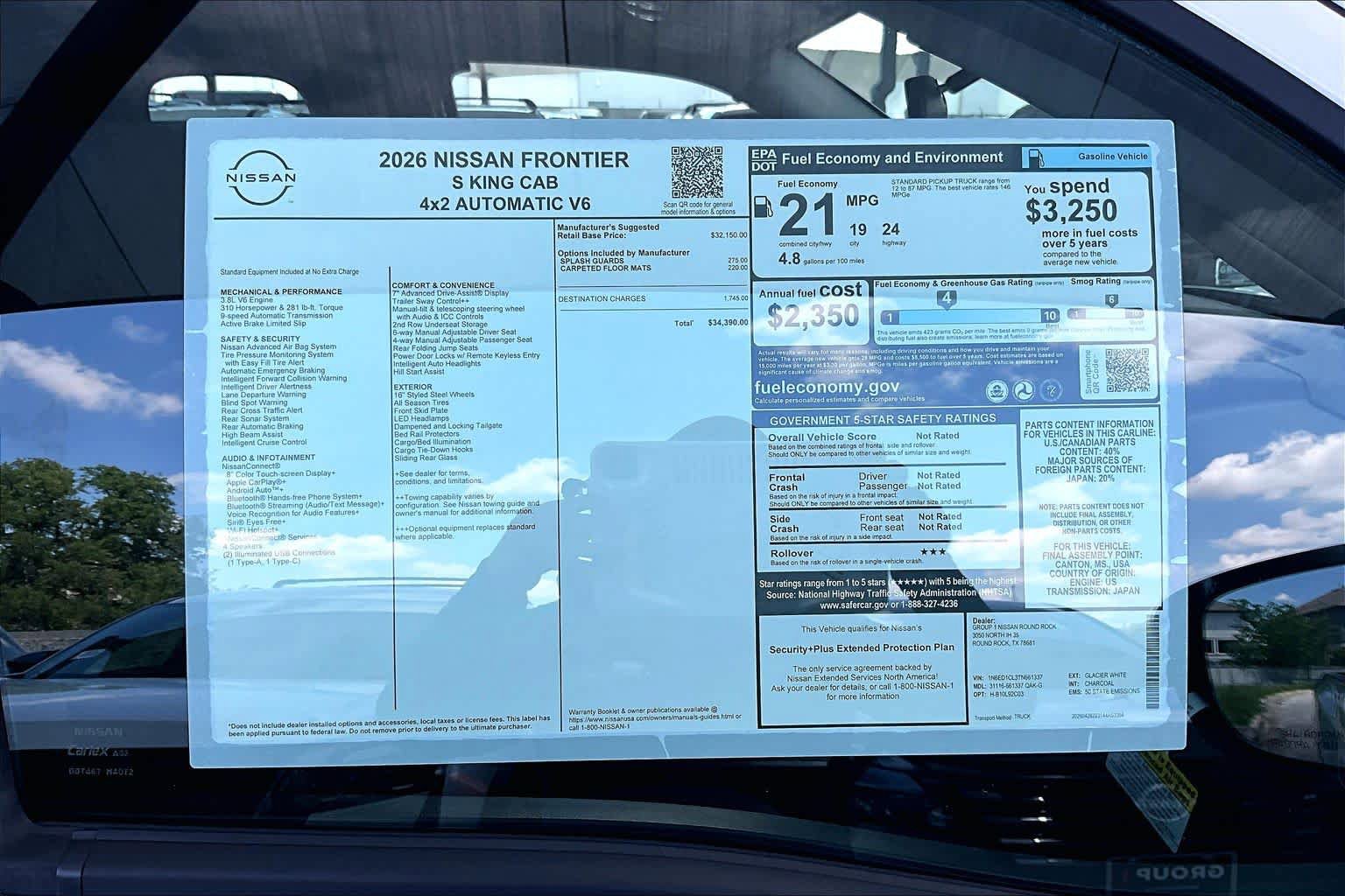 New 2026 Nissan Frontier S RWD image 19