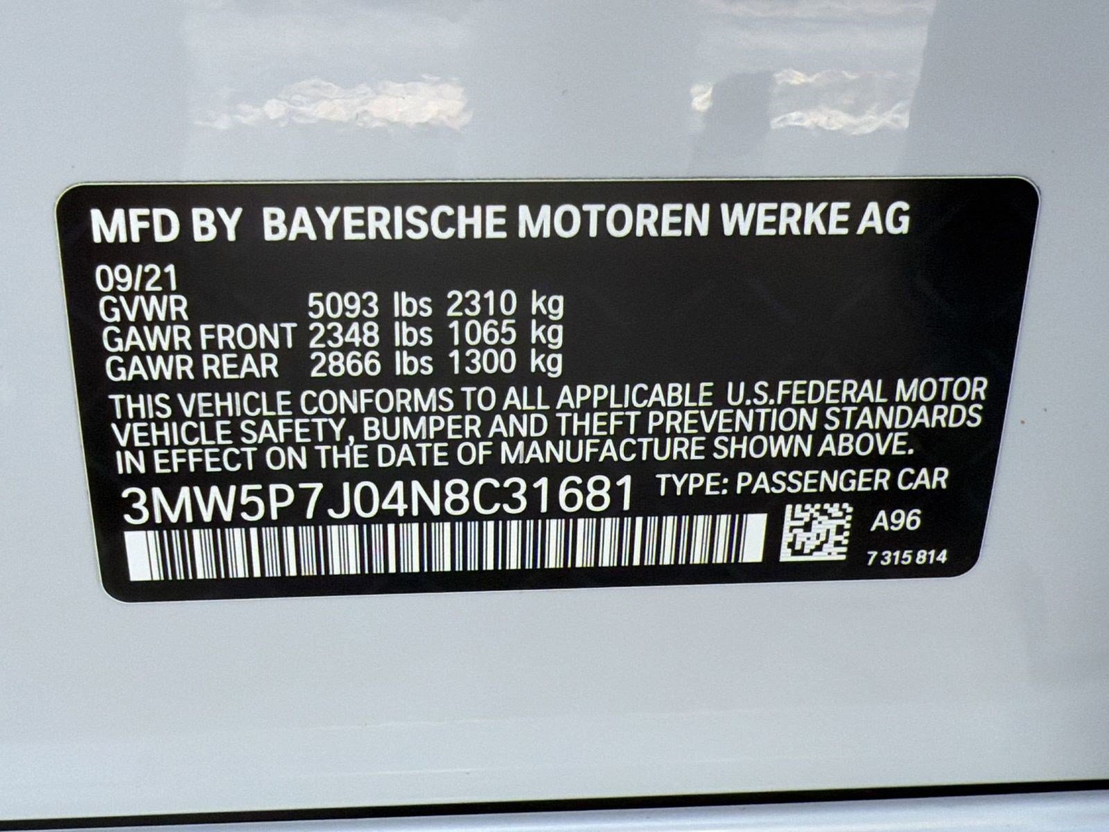 Used 2022 BMW 330e w/ Driving Assistance Package RWD image 20