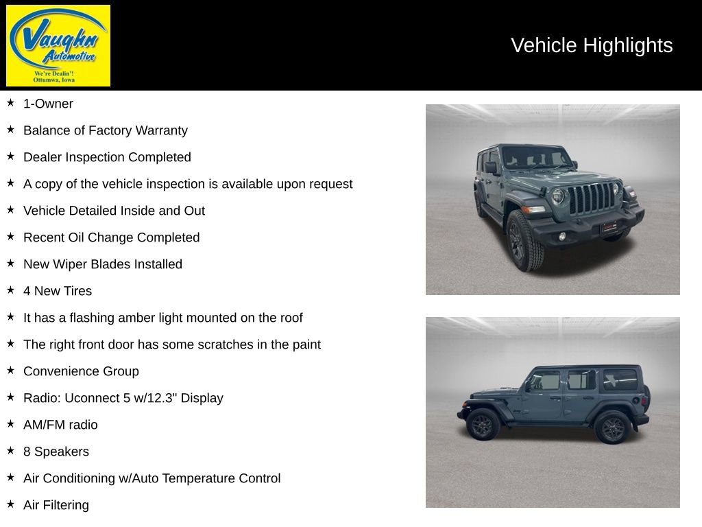 Used 2024 Jeep Wrangler Unlimited Sport w/ Convenience Group image 2