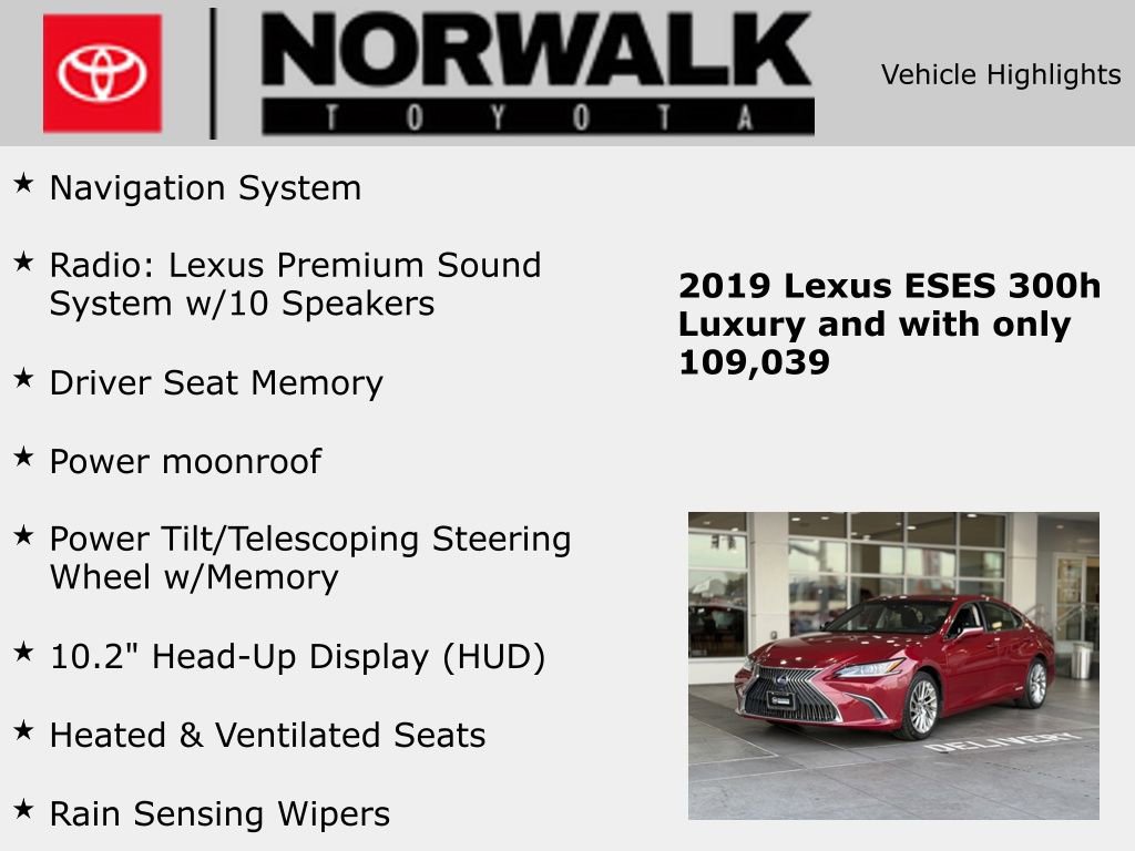 Used 2019 Lexus ES 300h 300h Luxury image 10