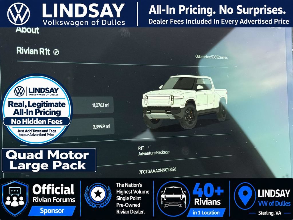 Used 2022 Rivian R1T Adventure AWD/4WD image 22
