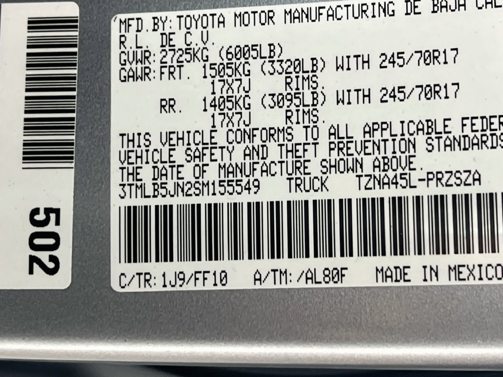Certified 2025 Toyota Tacoma SR5 AWD/4WD image 27
