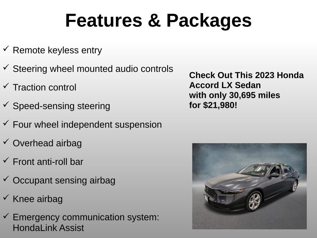 Certified 2023 Honda Accord LX image 12