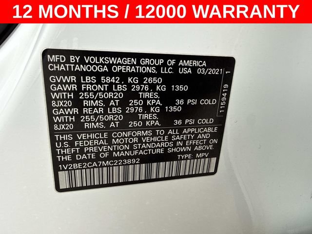 Used 2021 Volkswagen Atlas Cross Sport SEL AWD/4WD image 30