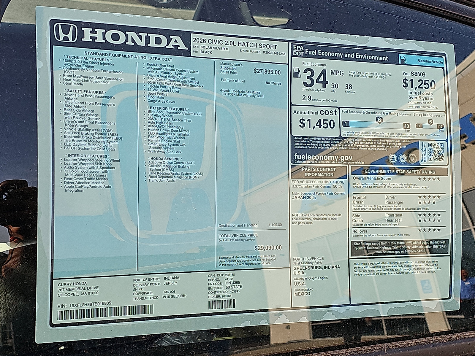 New 2026 Honda Civic Sport image 11