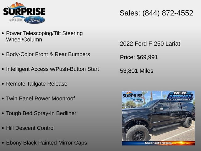 Used 2022 Ford F250 Lariat w/ Black Appearance Package AWD/4WD image 21