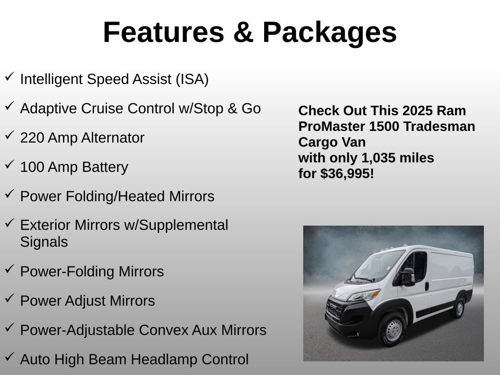 Used 2025 RAM ProMaster 1500 w/ Premium Convenience Group FWD image 13