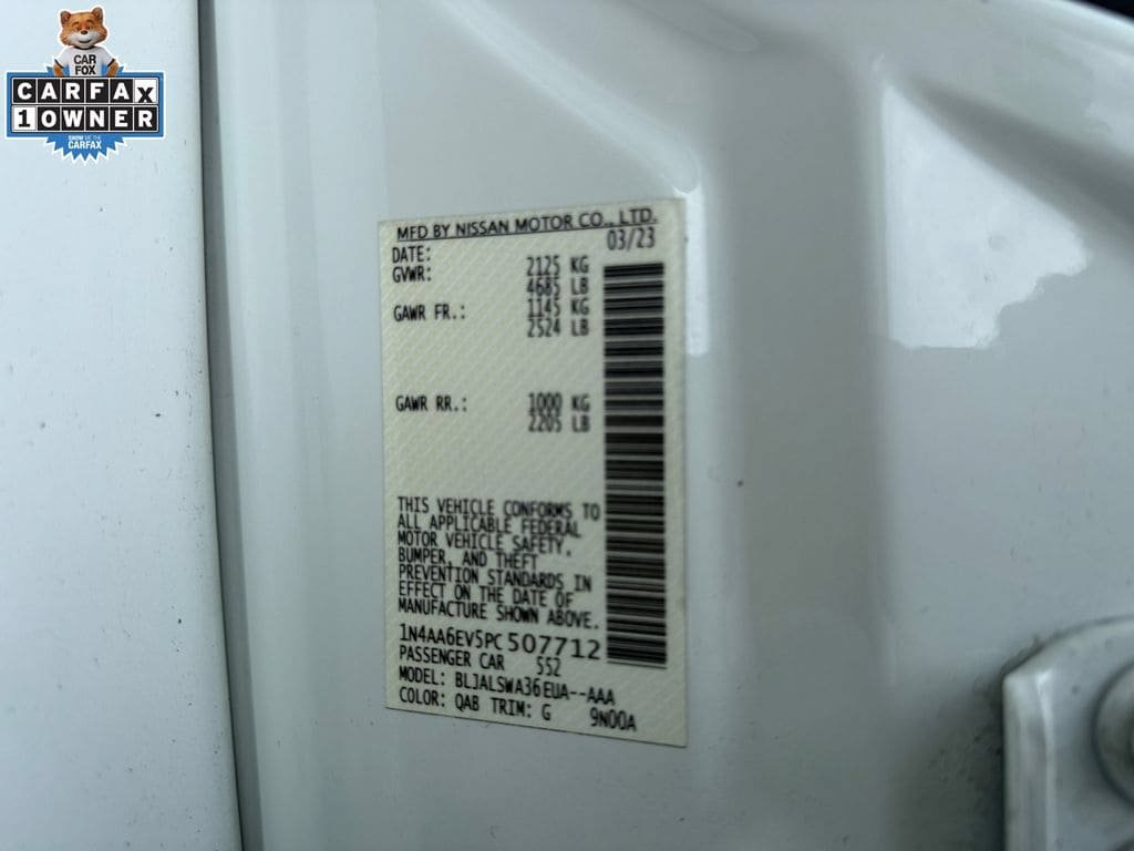 Certified 2023 Nissan Maxima SR w/ Sport Mat Group FWD image 30