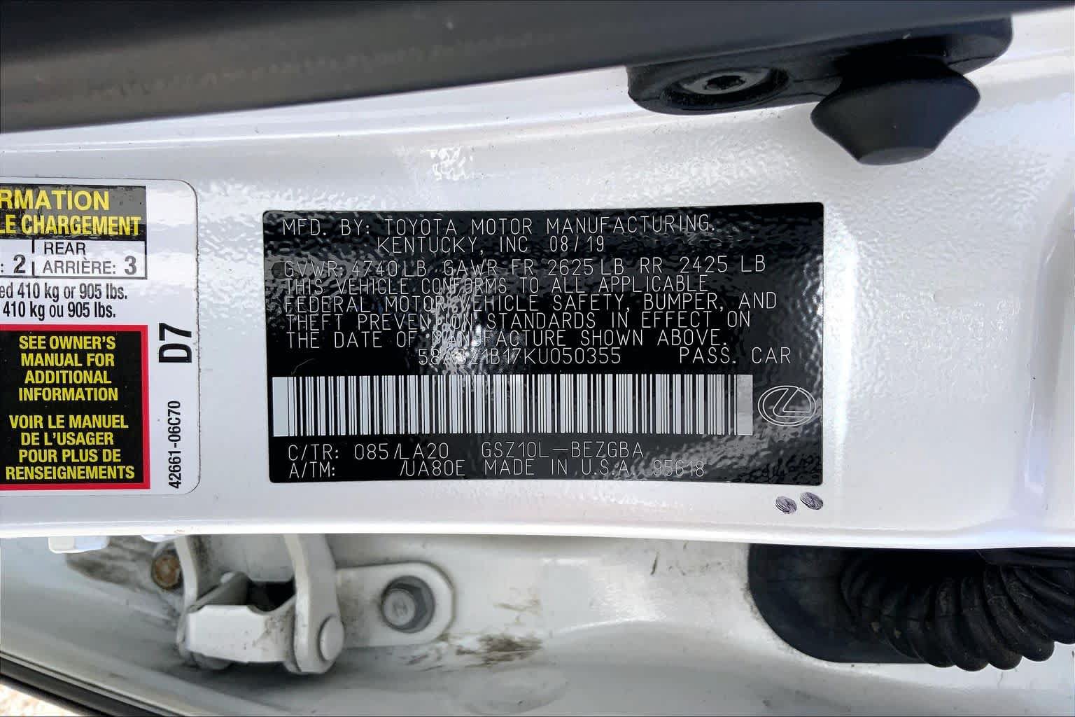 Used 2019 Lexus ES 350 FWD image 36