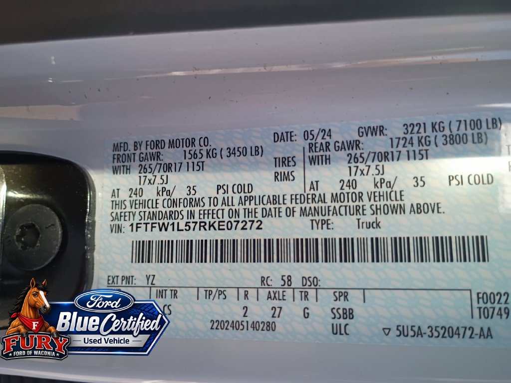 Certified 2024 Ford F150 XL w/ Equipment Group 103A High AWD/4WD image 26