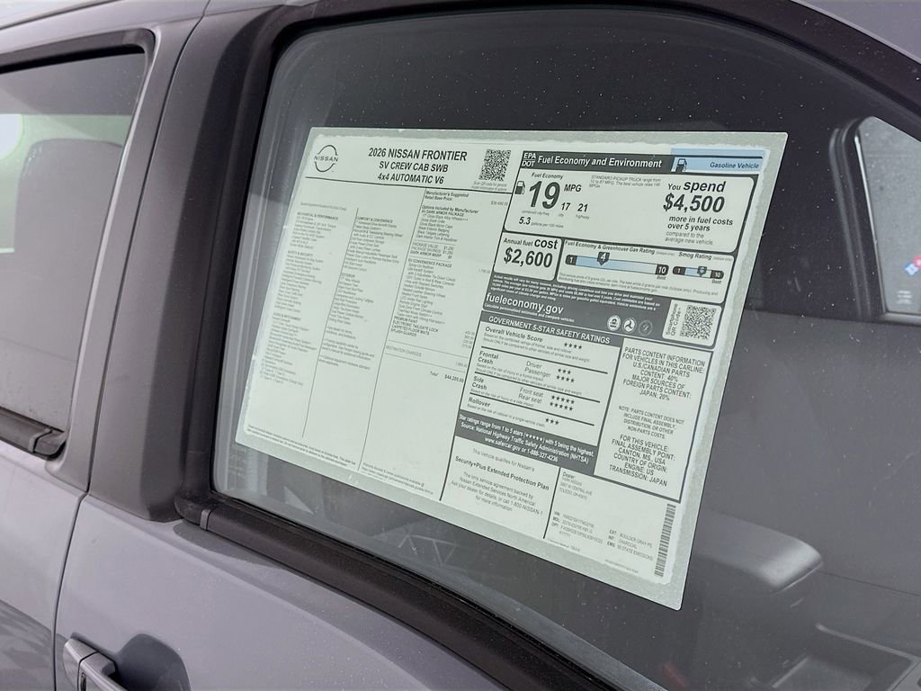 New 2026 Nissan Frontier SV w/ SV Convenience Package image 13