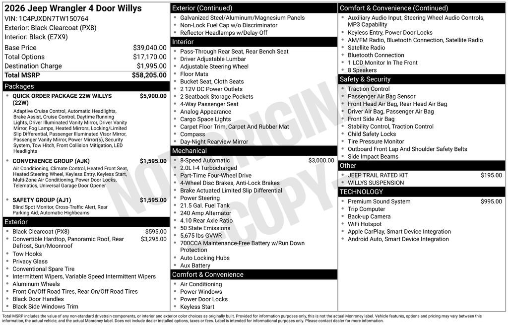 Used 2026 Jeep Wrangler Unlimited Sport AWD/4WD image 36