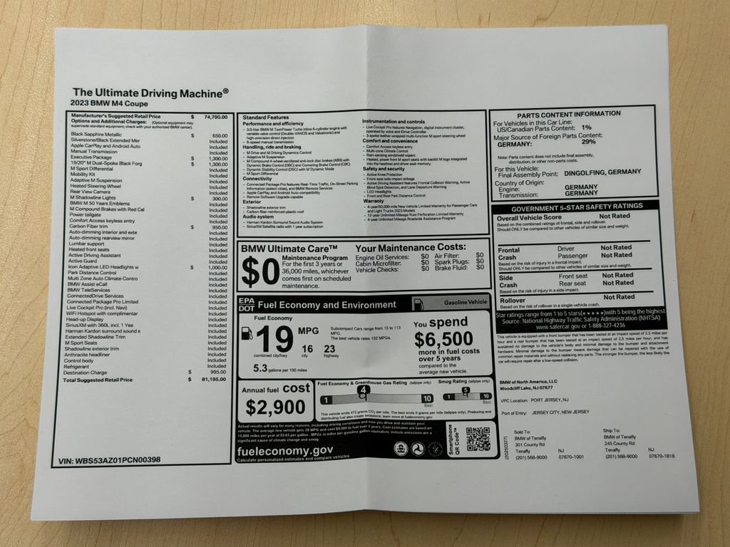 Used 2023 BMW M4 Coupe w/ Executive Package RWD image 35