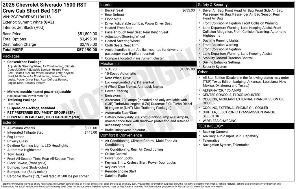 Used 2025 Chevrolet Silverado 1500 RST RWD image 9