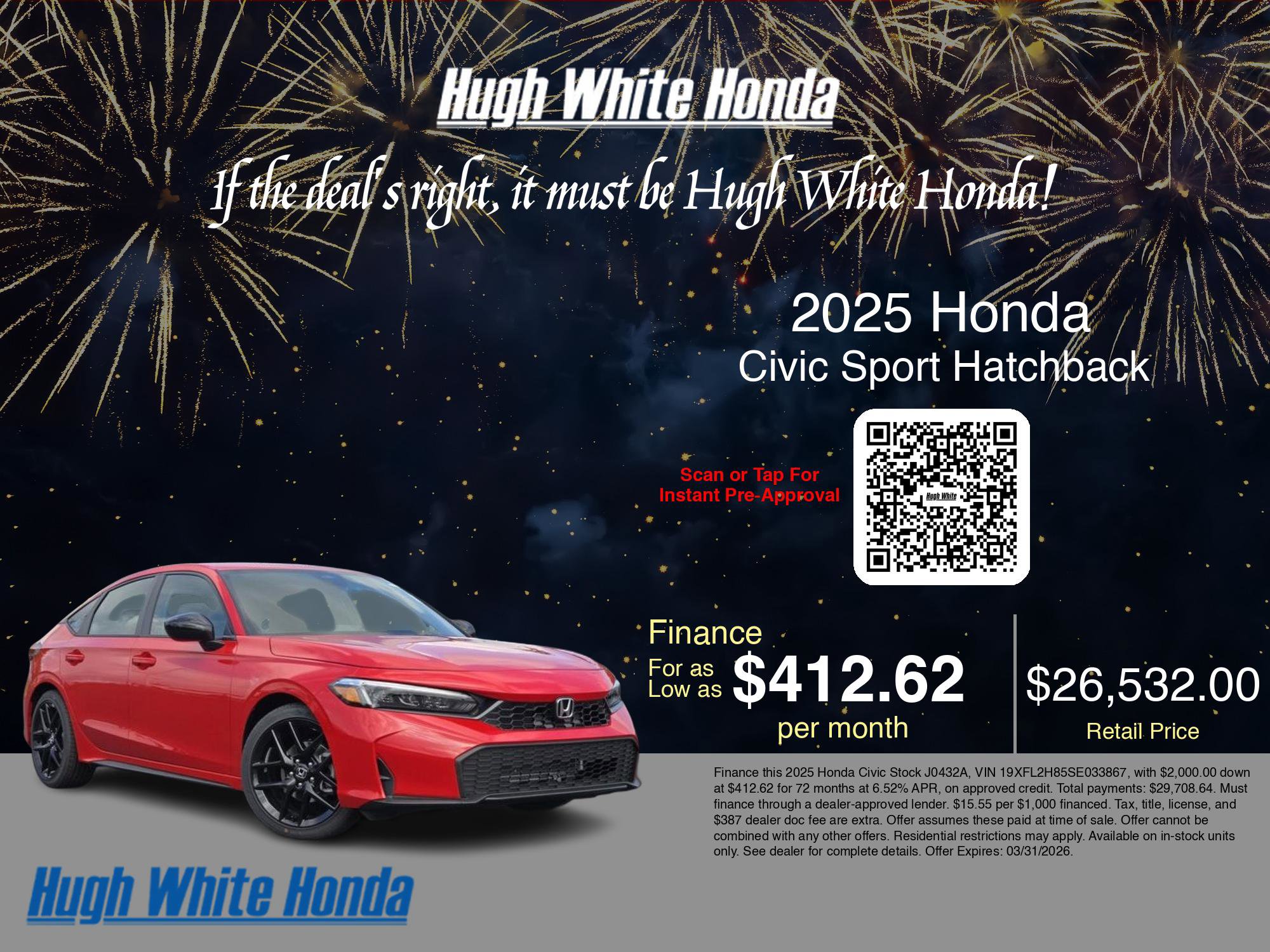 Used 2025 Honda Civic Sport image 3