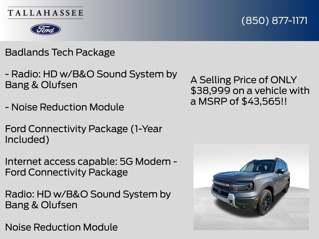 New 2026 Ford Bronco Sport Badlands w/ Badlands Tech Package AWD/4WD image 12