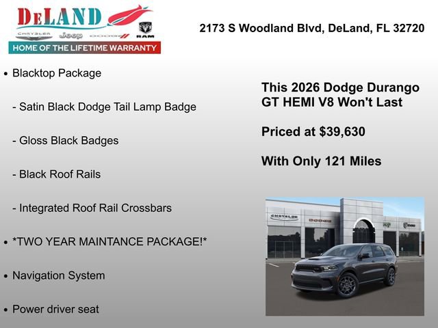 New 2026 Dodge Durango GT w/ Blacktop Package image 6