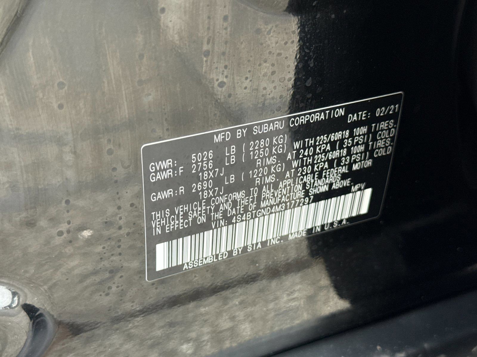 Used 2021 Subaru Outback Limited XT image 35