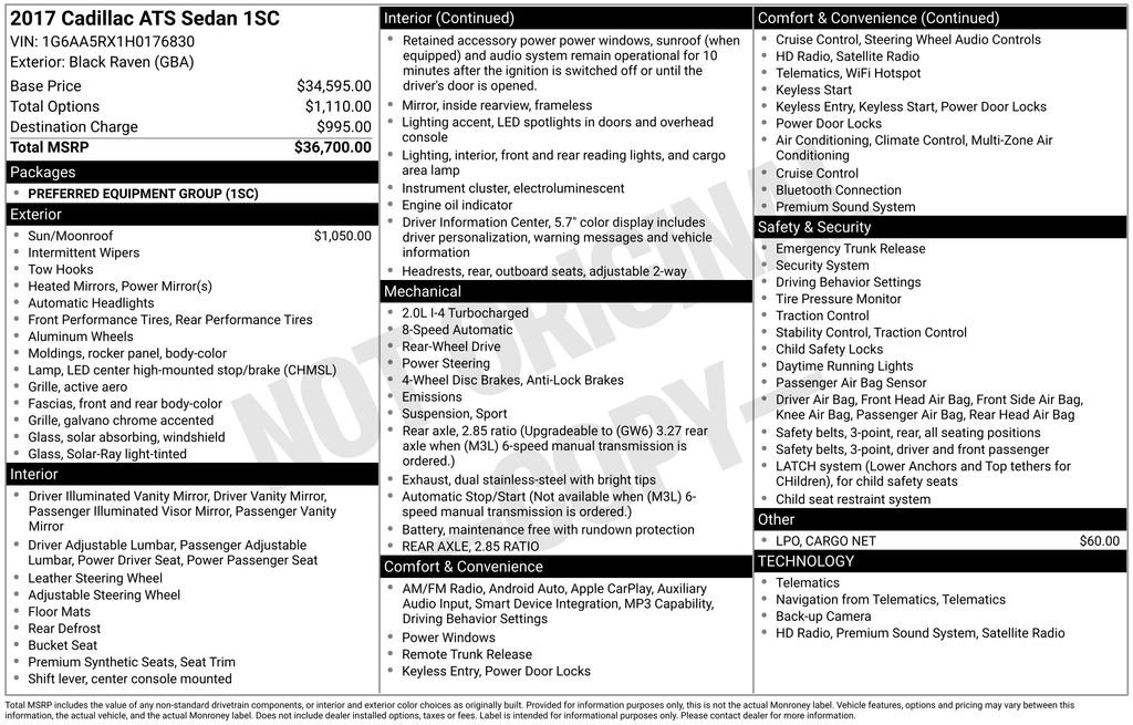 Used 2017 Cadillac ATS 2.0T Sedan image 8