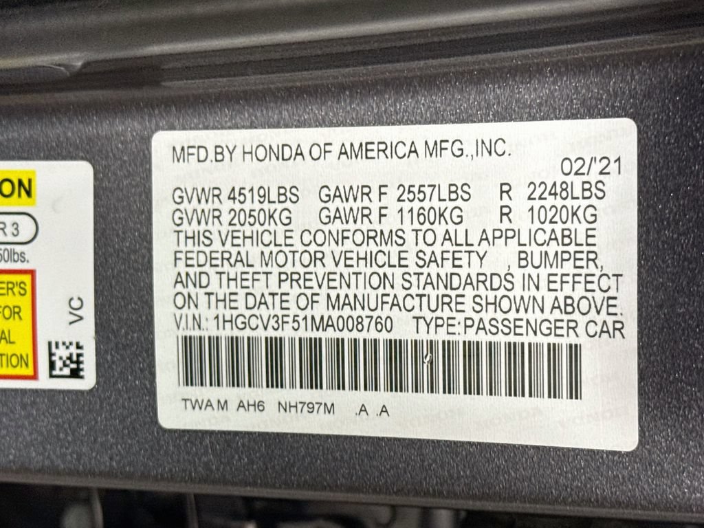 Used 2021 Honda Accord EX-L image 34
