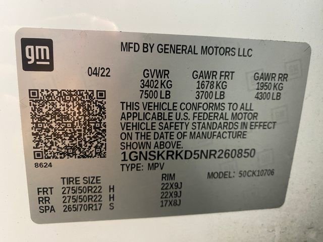 Certified 2022 Chevrolet Tahoe RST w/ Luxury Package image 30