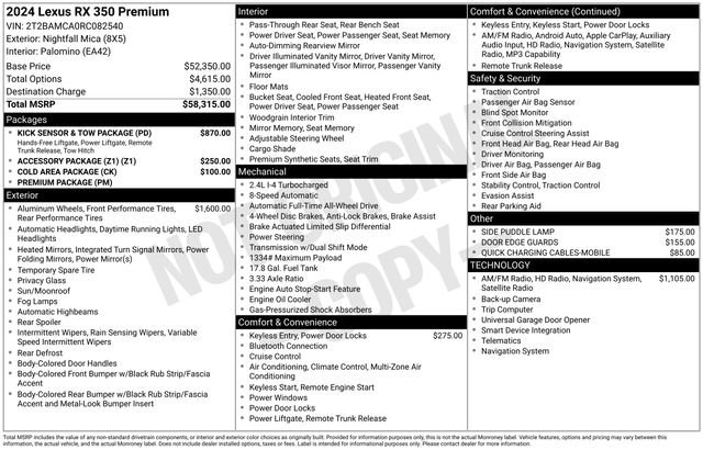 Used 2024 Lexus RX 350 Premium w/ Kick Sensor & Tow Package image 10