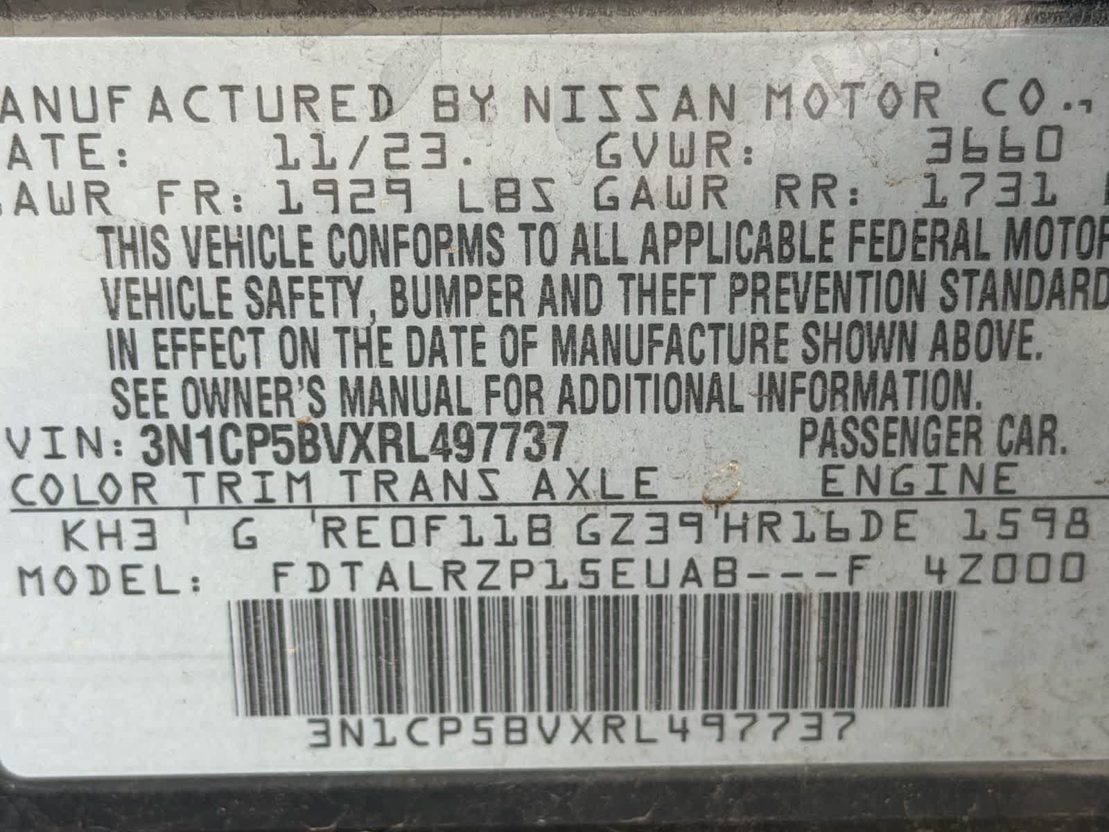 Certified 2024 Nissan Kicks S FWD image 15