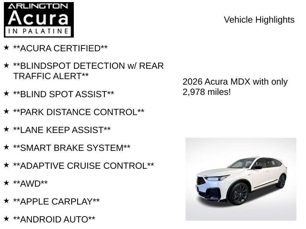Certified 2026 Acura MDX A-Spec AWD/4WD image 7