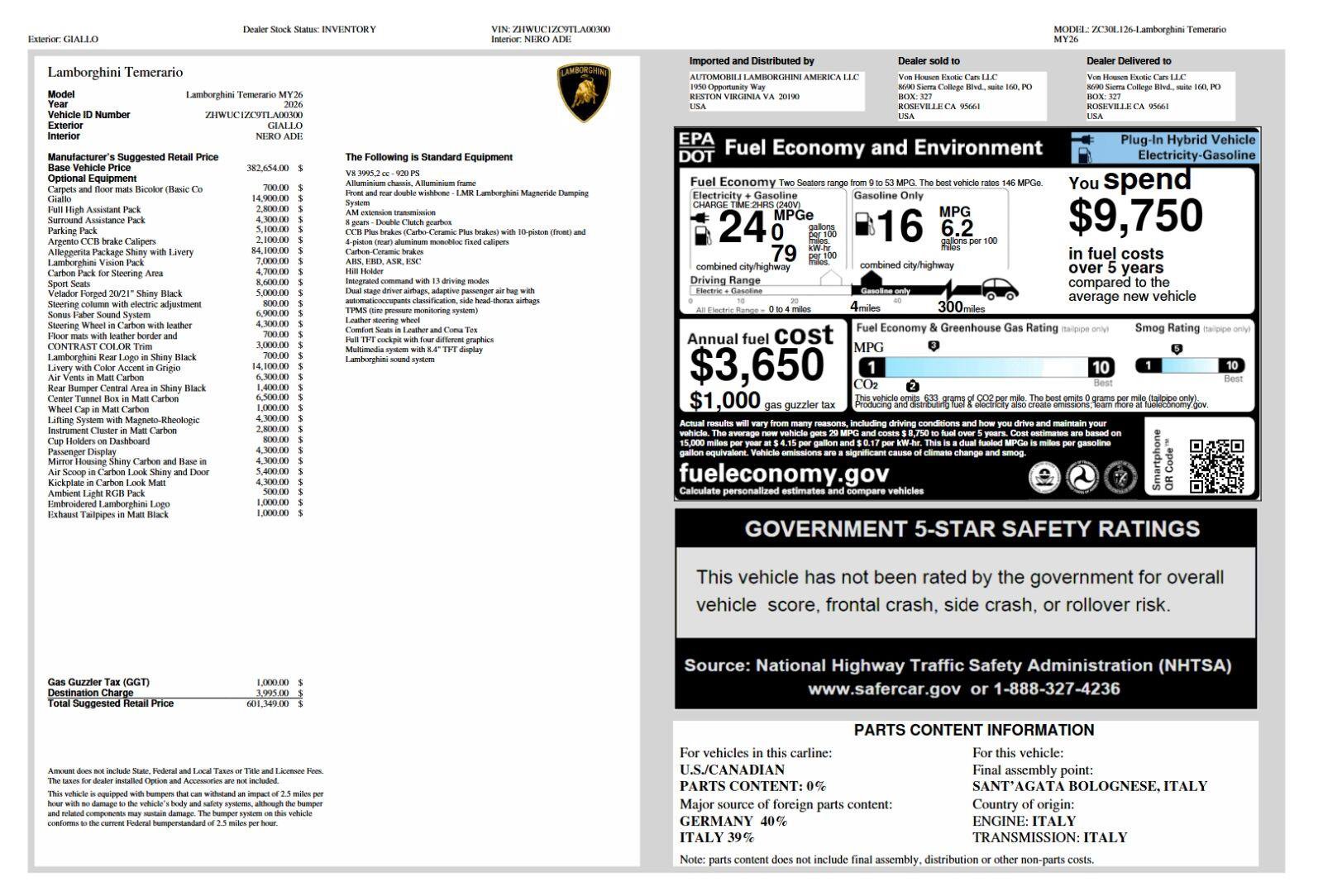 Used 2026 Lamborghini Temerario AWD/4WD image 29