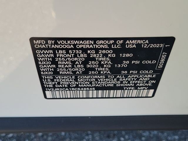 Certified 2024 Volkswagen Atlas SE FWD image 32