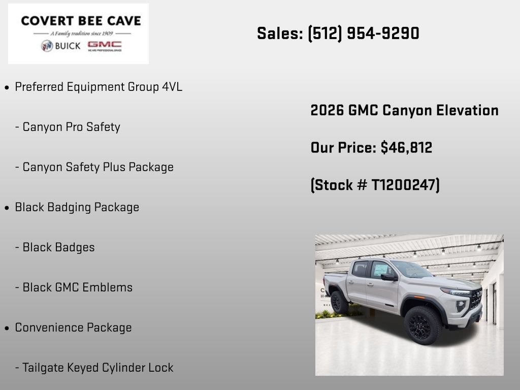 New 2026 GMC Canyon Elevation w/ Convenience Package AWD/4WD image 6