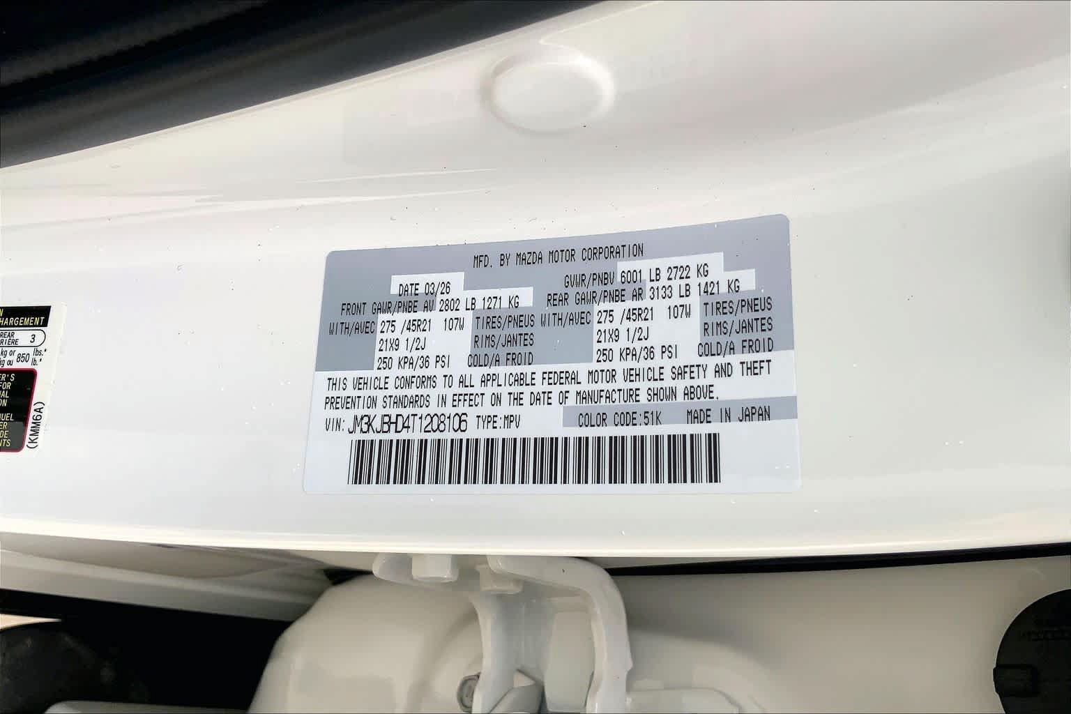 New 2026 MAZDA CX-70 3.3 Turbo w/ Preferred Package AWD/4WD image 21