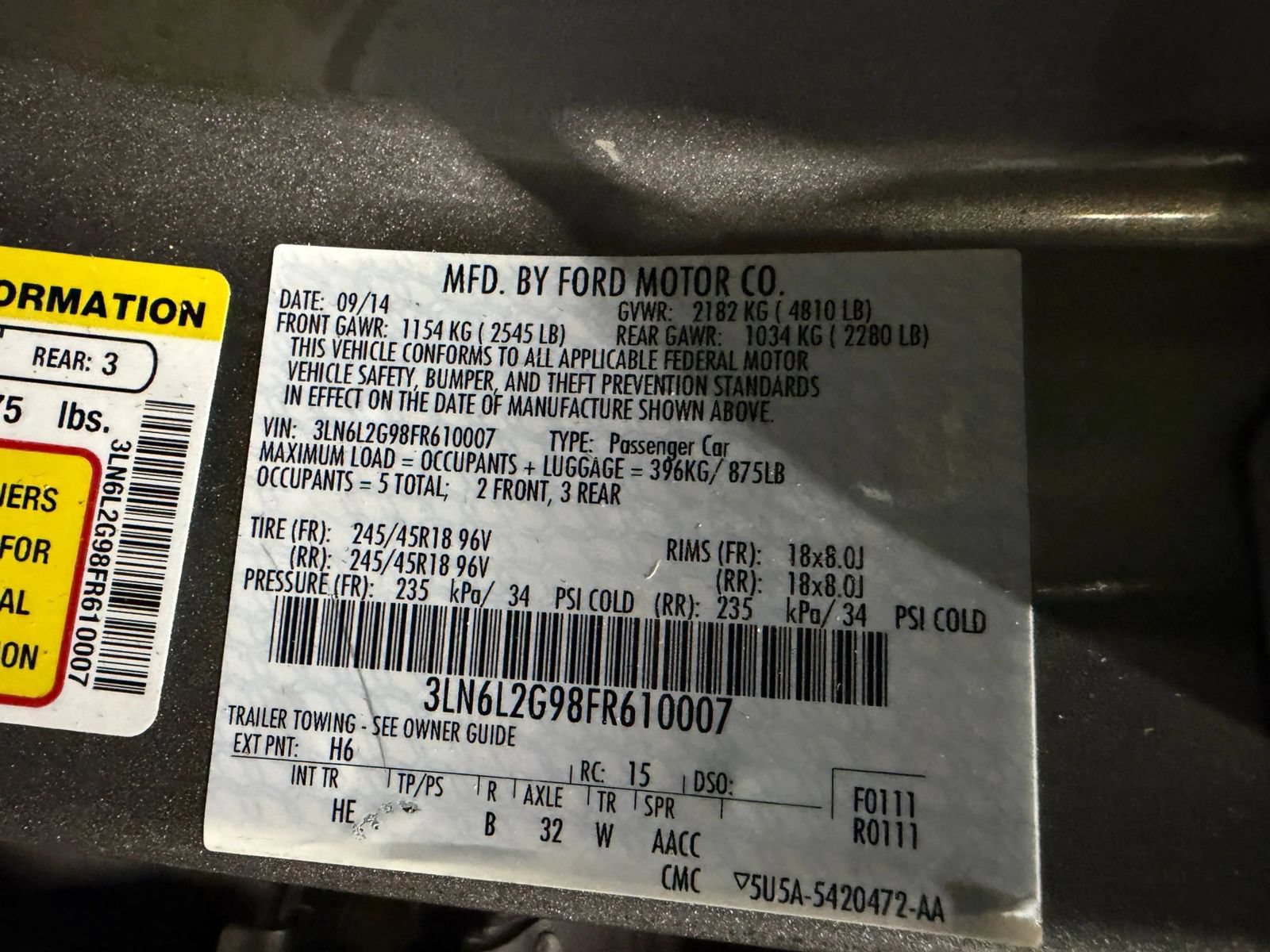 Used 2015 Lincoln MKZ FWD image 33