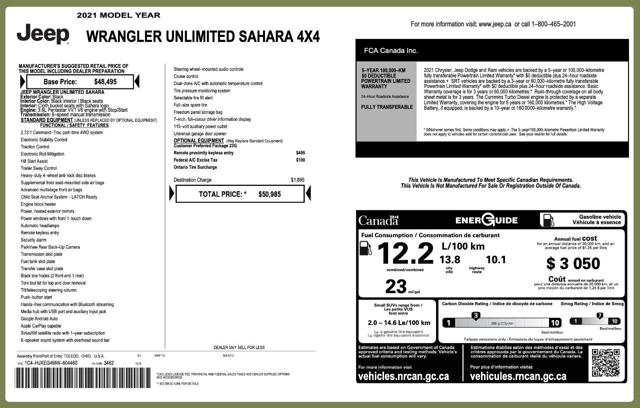 Used 2021 Jeep Wrangler Unlimited Sahara image 9