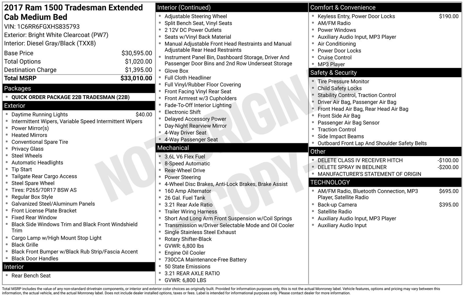 Used 2017 RAM 1500 Tradesman image 3