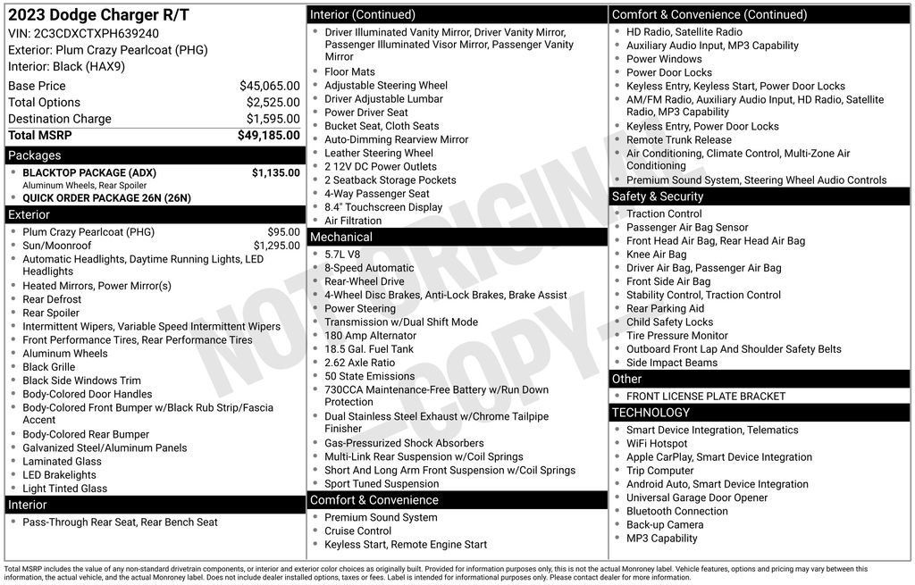 Used 2023 Dodge Charger R/T w/ Blacktop Package RWD image 34